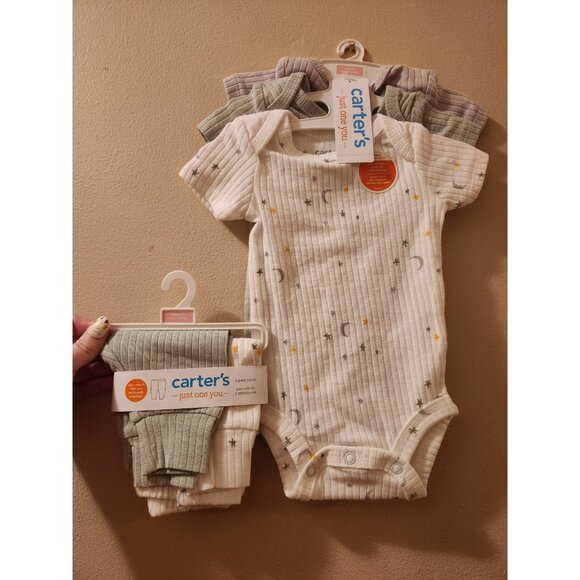 Carters Newborn Just One You Baby Boy Bodysuits & Pants Lot NWT - Picture 1 of 3